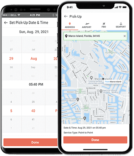 Lux VIP mobile app screen